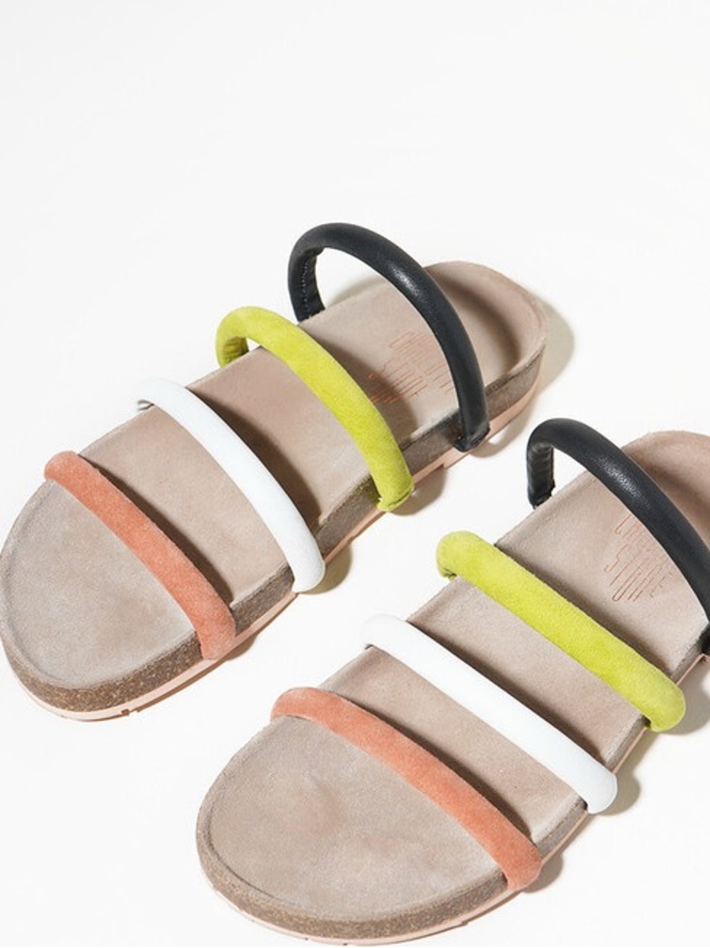Charlotte Stone Gloria Sandals in Multi Lime